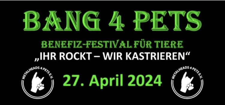 Unsere LESUNG für Tierwohl auf dem BANG4PETS Festival am 27.4. um 15h in Oberhonnefeld – Gierend