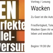 LESUNG in der KRONBERGER BÜCHERSTUBE – WACKEN – das perfekte Paralleluniversum: Was die Gesellschaft von Metalheads lernen kann.